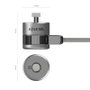 Aisens Cable de Seguridad ASLK-D40K02-SL con Llave, 1,5 m, Plata